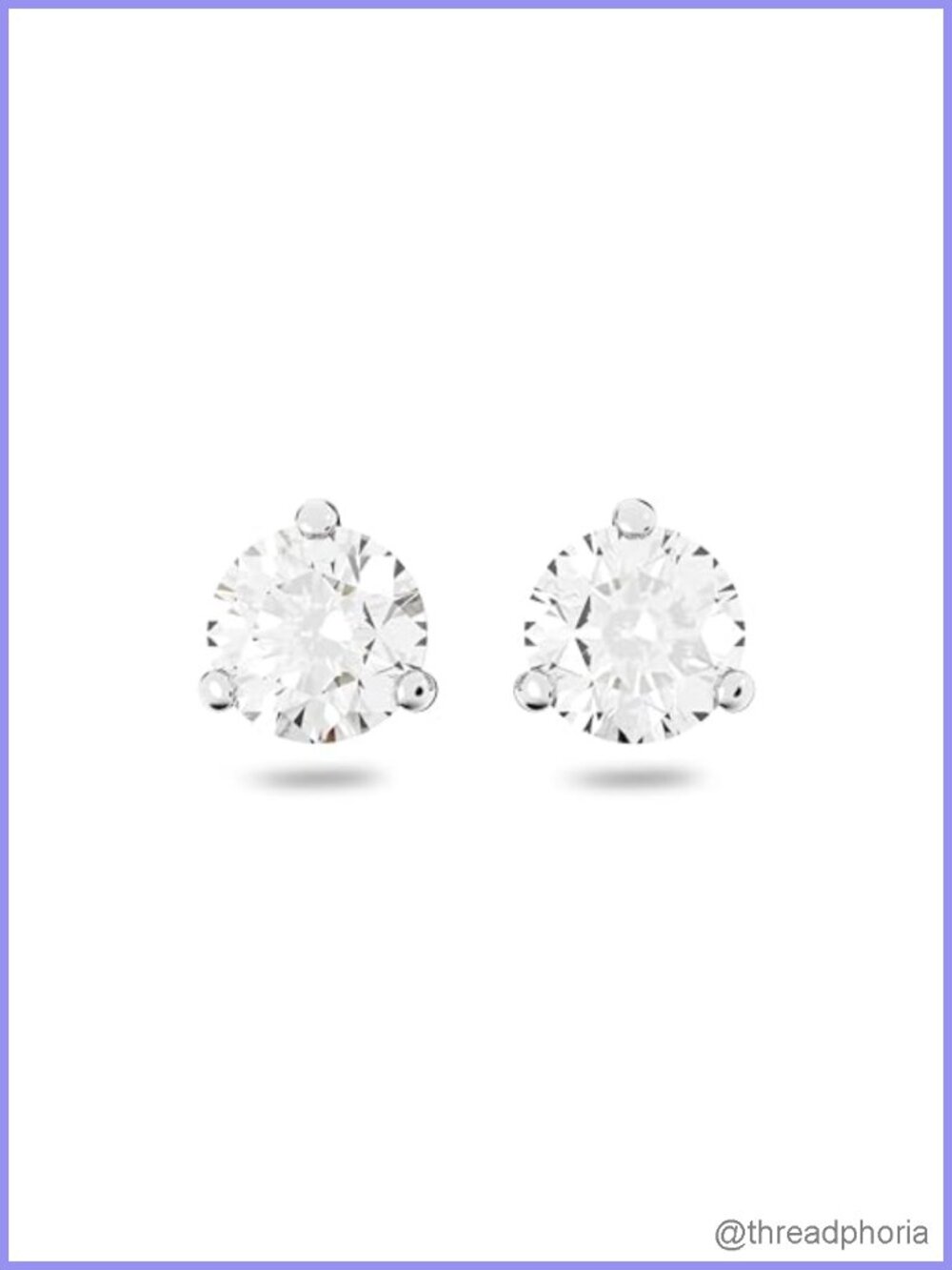 Swarovski Crystal Stud Earrings Rhodium Plated Butterfly Back
